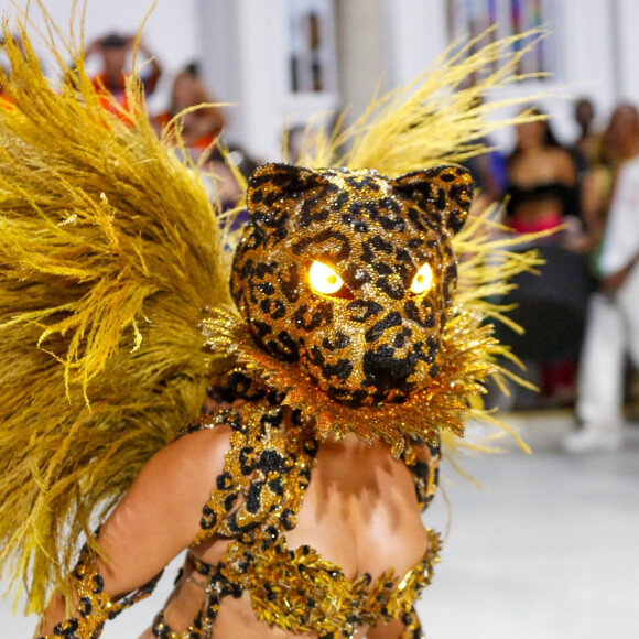 Carnaval 2024 de Paolla Oliveira: atriz virou onça no desfile da Grande Rio. 'Até para me mover de onça precisei ter coragem, porque não dependia só de mim, havia um mecanismo e podia ter acontecido algo errado, enxergava pouco quando a máscara abaixava'