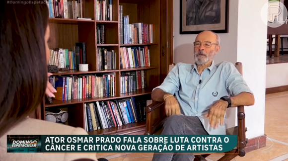 Osmar prado participou de uma entrevista no Domingo Espetacular, da Record TV
