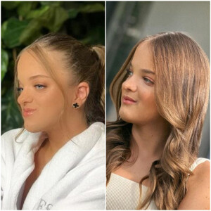 O antes e depois de Rafaella Justus de perfil