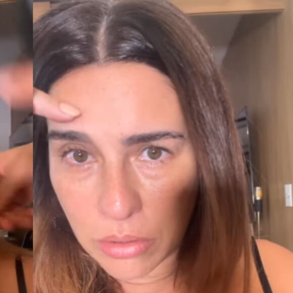 Fernanda Paes Leme mostra detalhes do rosto sem procedimentos estéticos na reta final da gravidez