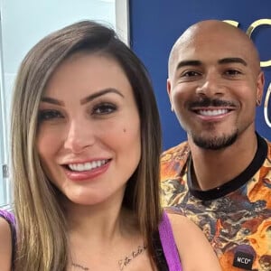 Andressa Urach acompanhou o namorado Lucas Ferraz em uma sessão de harmonização facial