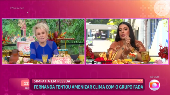 Ana Maria Braga x Fernanda Bande: internautas notaram um clima de bastante tensão entre a sister e a apresentadora da atração