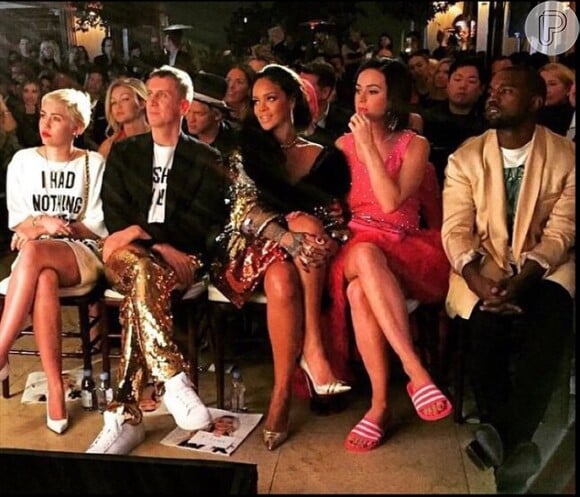 Miley Cyrus, Rihanna, Katy Perry e Kanye West prestigiam o Fashion Los Angeles Awards Show, em 22 de janeiro de 2014