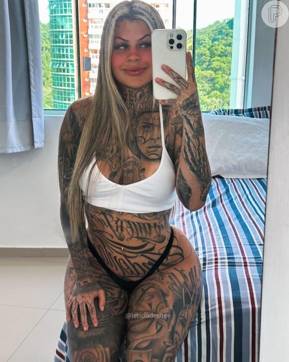 Corpo todo tatuado da 'Mulher mais tatuada do Brasil' causou polêmica e dividiu muitas opiniões na web