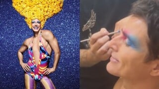 'Primeira montação': Reynaldo Gianecchini surge irreconhecível de drag queen ao lado de Diego Martins; veja os bastidores