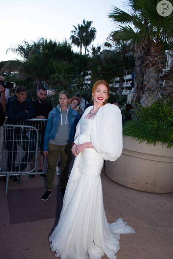 Marina Ruy Barbosa compareceu ao Festival de Cinema de Cannes, na França, nesta sexta-feira (17)