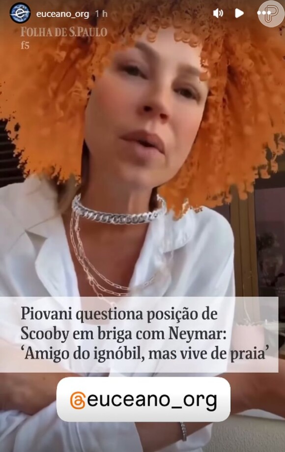 ...e mostrou que Luana Piovani sobrou um posicionamento do próprio Pedro Scooby