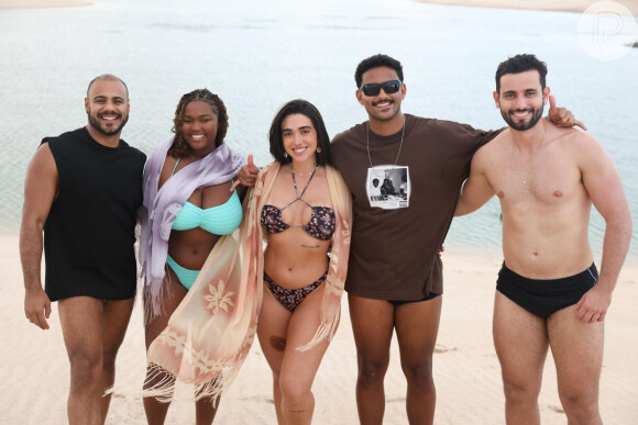 Além de Beatriz Reis, os ex-BBB's Marcus Vinicius, Raquele, Giovanna, Lucas Pizane e Matteus também estão na festa