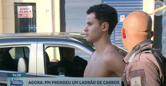 Na ocasião, a equipe do Balanço Geral noticiava a prisão de um suposto ladrão de carros que tinha sido preso em flagrante