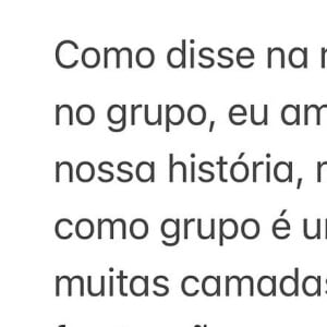 Aline explicou que a 'dinâmica de grupo' do Rouge não é das melhores