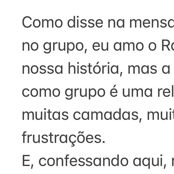 Aline explicou que a 'dinâmica de grupo' do Rouge não é das melhores