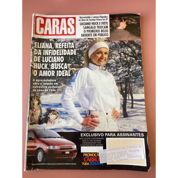 Eliana, após separação de Luciano Huck, estampou a capa da revista Caras com a seguinte chamada: 'Eliana, refeita da infidelidade de Luciano Huck, busca o amor ideal'