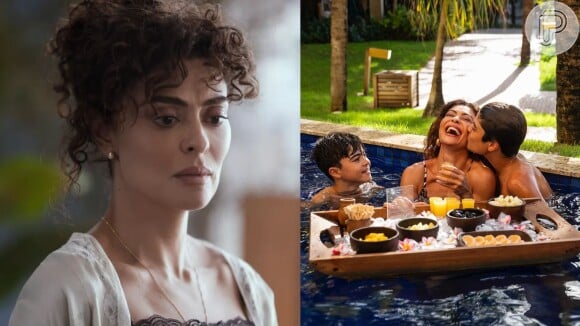 Diferentemente de Liana, de 'Pedaço de Mim', Juliana Paes curte férias com os filhos