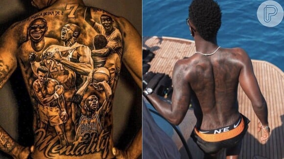 Tatuagem nas costas de Vini Jr. é homenagem a atletas negros que fizeram história