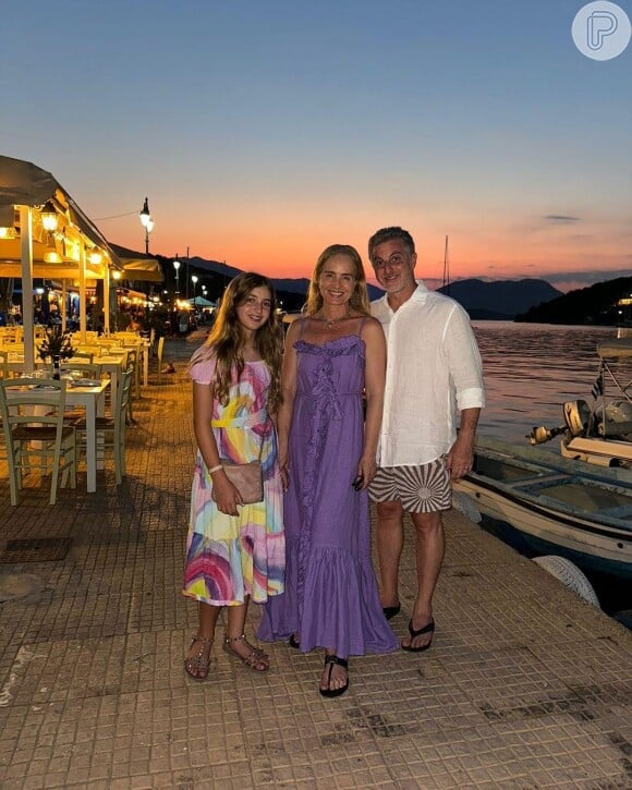 Angélica e Luciano Huck com a caçula Eva, em fotos da viagem em família pela Europa