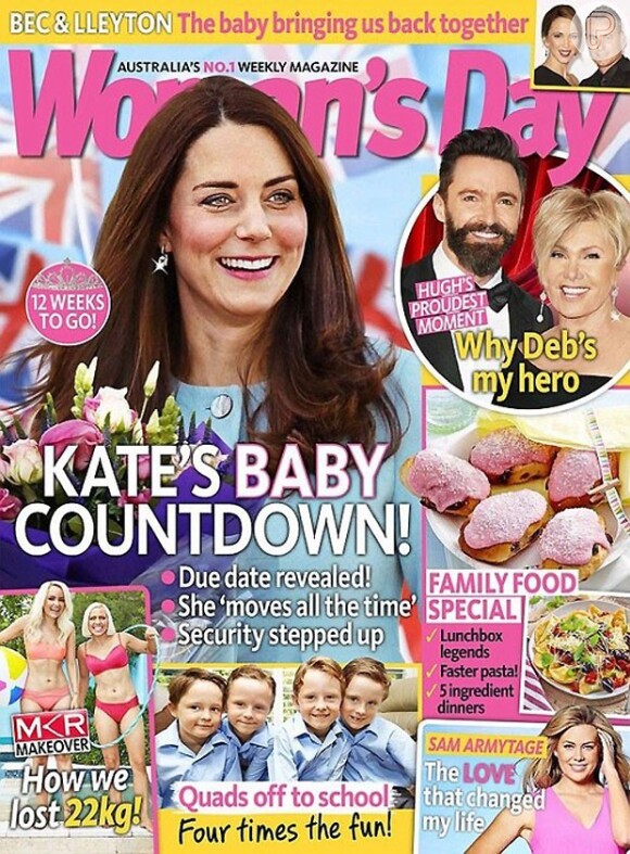 A revista australiana por exagerar no Photoshop em Kate Middleton é a 'Woman's Day'