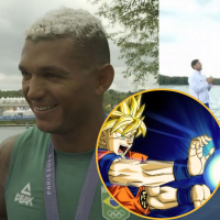 'Dragon Ball' em Paris 2024! Isaquias Queiroz festeja medalha nas Olimpíadas com 'ataque' da animação a pedido do filho