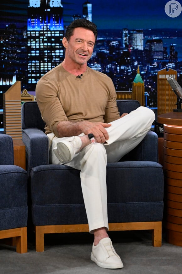 Hugh Jackman contou, em entrevista ao 'The Tonight Show', que sua dieta incluía muito feijão, frango e tilápia