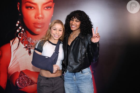 Rebeca Andrade e Flávia Saraiva, após cirurgia, prestigiaram evento de Ludmilla