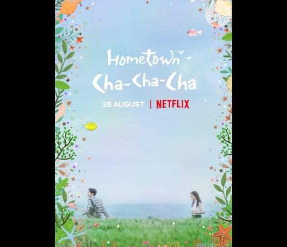 O cartaz da série 'Hometown Cha-Cha-Cha', da Netflix, que Shin Min-a participou.