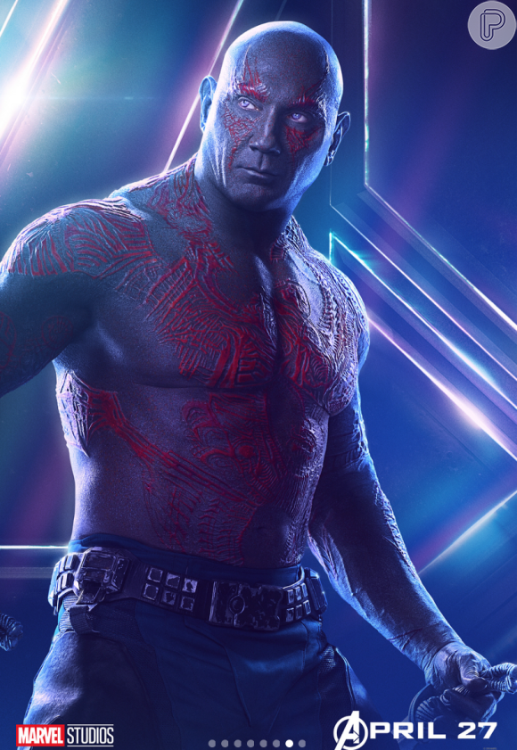 Dave Bautista fez muito sucesso com seus filmes na Marvel, que incluíram 'Os Vingadores' e 'Guardiões da Galáxia'