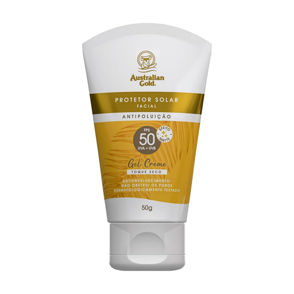 Protetor Solar Facial Gel Creme Fps 50 50Gr, Australian Gold