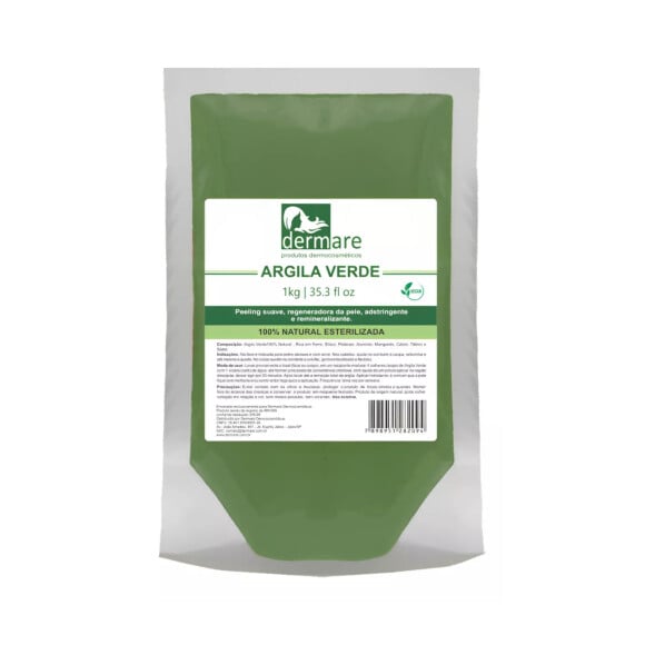 Dermare Argila Verde 1kg para pele