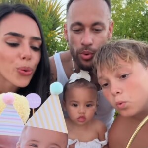 Namorada de Neymar, Bruna Biancardi mostrou comemoração do primeiro aniversário da filha dela e do jogador