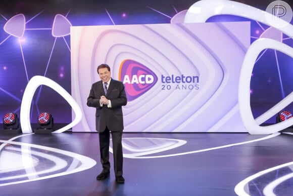 Silvio Santos ganhará homenagem póstuma no 'Teleton 2024'; apresentador foi um dos idealizadores do evento do qual participou entre 1998 (estreia) até 2018 (foto)