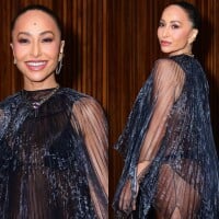 Grávida fashionista! Sabrina Sato surge em look esvoaçante e transparente - com direito à barriguinha à mostra; veja fotos