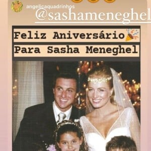 Sasha Meneghel foi dama de honra de casamento de Angélica e Luciano Huck