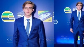 De galã! Joaquim, filho de Luciano Huck e Angélica, aposta em terno azul e ganha holofotes em jantar em homenagem a Ayrton Senna