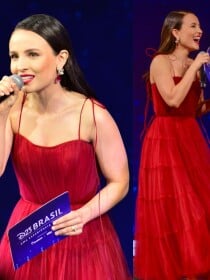 Uma verdadeira princesa! Larissa Manoela aposta em look de conto de fadas para primeiro evento da Disney no Brasil; fotos