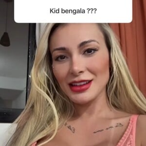 Andressa Urach afirmou que dizem que Kid Bengala não consegue mais ter ereções