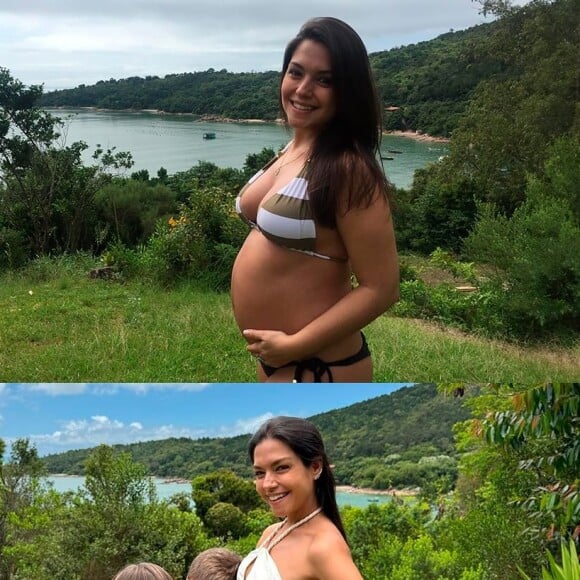 Foto de Thais Fersoza era apenas um 'antes e depois', mostrando que ela estava no mesmo lugar há 8 anos, durante sua primeira gestação