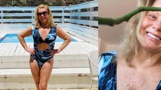 Aos 73 anos, Vera Fischer exibe boa forma em foto de maiô e encanta a web: 'Sempre linda'