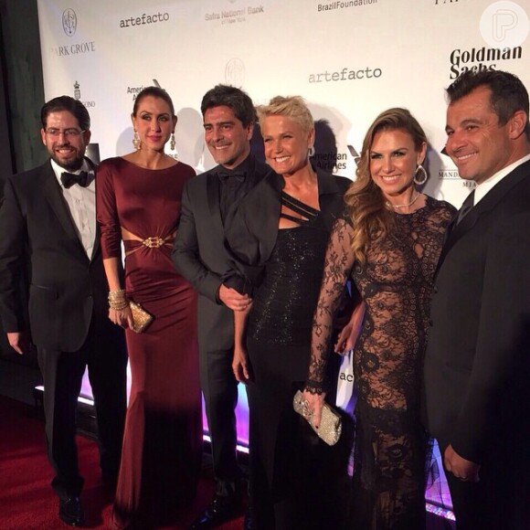 Junno Andrade acompanhou Xuxa no baile de gala realizado em Miami, nos EUA