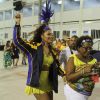 Juliana Alves desfila em ensaio da Unidos da Tijuca, no Rio de Janeiro