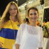 Guilhermina Guinle e Alexia Dechamps também estiveram no ensaio da Unidos da Tijuca, no Rio de Janeiro