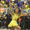 Juliana Alves desfila em ensaio da Unidos da Tijuca, no Rio de Janeiro