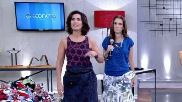 Fátima Bernardes usa pochete no programa 'Encontro' e aprova visual: 'Gostei'