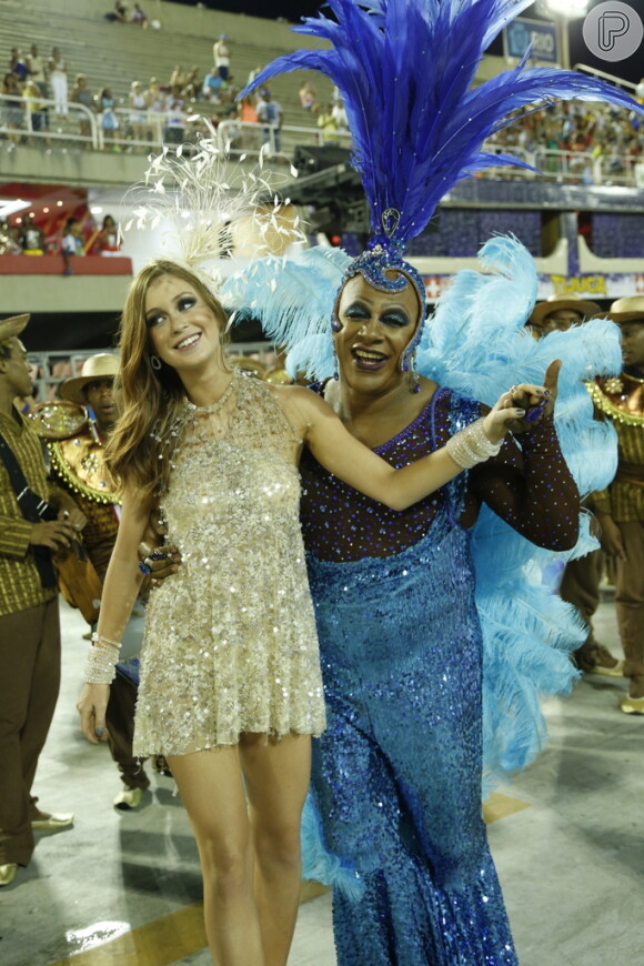 Marina Ruy Barbosa e Aílton Graça gravam Carnaval da novela 'Império' na Sapucaí
