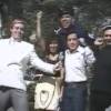 Gugu ao lado de Roberto Gomez Bolanõs, criador do seriado 'Chaves', Florinda Meza, Edgar Vivar e Rubén Aguirre