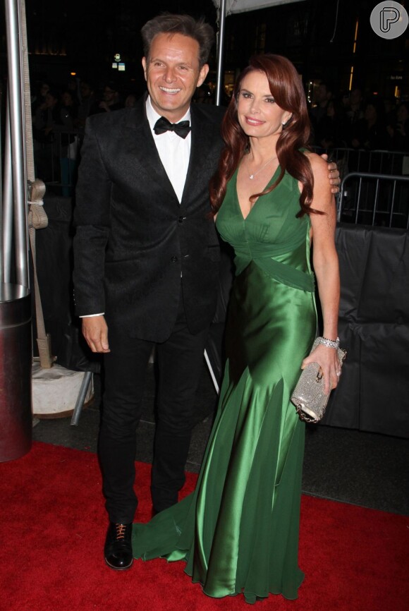 Roma Downey e Marc Burnett participam da festa da revista 'Time', em Nova York, em 23 de abril de 2013