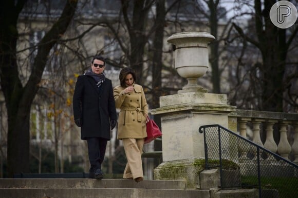Gloria Pires e Cassio Gabus Mendes enfrentaram o frio de Paris durante as gravaçoes da novela 'Babilônia'