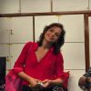 Alexandre Nero postou esta foto de Drica Moraes nos bastidores do último dia de gravação da novela 'Império' com a legenda: 'E o amor veio nos visitar na despedida'