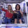 Fátima Bernardes brinca ao dirigir carro com Flávia Alessandra no banco do carona: 'Tá com medo, Flávia?'