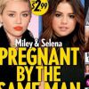Miley Cyrus debocha de notícia de que estaria grávida do mesmo homem que Selena Gomez. 'É do mesmo homem, quer dizer Justin Bieber'