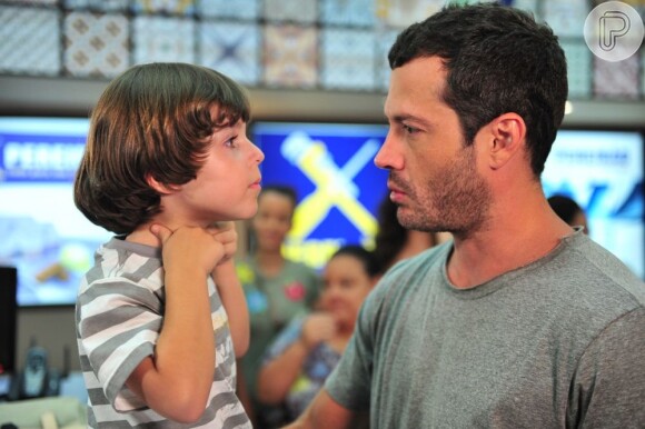 Em 'Fina Estampa', Malvino Salvador intepretou o pai de Quinzinho (Gabriel Pelícia), de cinco anos