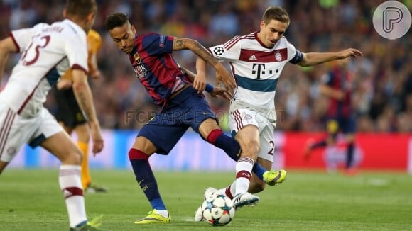 Neymar marcou um gol na vitória do Barcelona sobre o Bayern